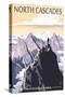 North Cascades National Park, Washington - Mountain Peaks-Lantern Press-Stretched Canvas