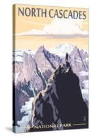 North Cascades National Park, Washington - Mountain Peaks-Lantern Press-Stretched Canvas