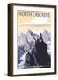 North Cascades National Park, Washington - Mountain Peaks-Lantern Press-Framed Art Print