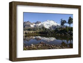 North Cascades, Washington. Mt. Baker and Reflection, on Park Butte-Matt Freedman-Framed Photographic Print