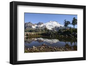 North Cascades, Washington. Mt. Baker and Reflection, on Park Butte-Matt Freedman-Framed Photographic Print