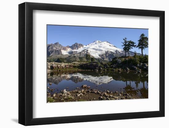 North Cascades, Washington. Mt. Baker and Reflection, on Park Butte-Matt Freedman-Framed Photographic Print