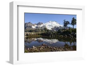 North Cascades, Washington. Mt. Baker and Reflection, on Park Butte-Matt Freedman-Framed Photographic Print