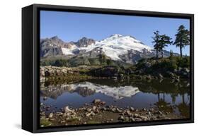 North Cascades, Washington. Mt. Baker and Reflection, on Park Butte-Matt Freedman-Framed Stretched Canvas