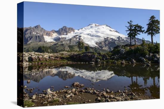 North Cascades, Washington. Mt. Baker and Reflection, on Park Butte-Matt Freedman-Stretched Canvas