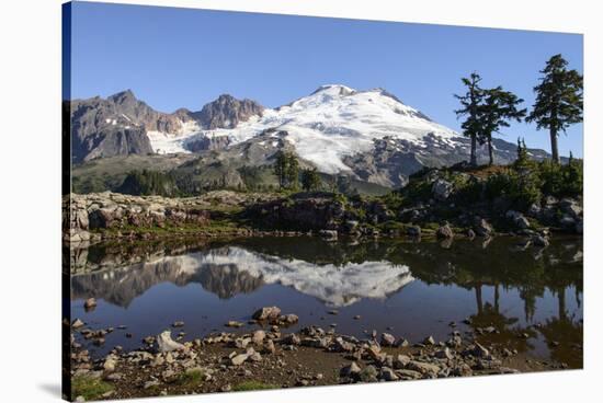 North Cascades, Washington. Mt. Baker and Reflection, on Park Butte-Matt Freedman-Stretched Canvas