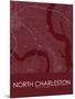 North Charleston, United States of America Red Map-null-Mounted Poster