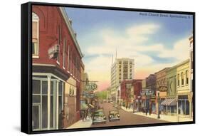 North Church Street, Spartanburg, South Carolina-null-Framed Stretched Canvas