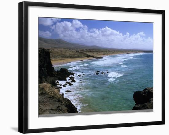 North Coast Beach, Near El Cotillo, Fuerteventura, Canary Islands, Spain, Atlantic, Europe-Stuart Black-Framed Photographic Print