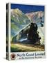 North Coast Limited in the Montana Rockies Poster-Gustav Krollmann-Stretched Canvas