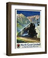 North Coast Limited in the Montana Rockies Poster-Gustav Krollmann-Framed Giclee Print