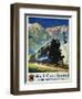 North Coast Limited in the Montana Rockies Poster-Gustav Krollmann-Framed Giclee Print