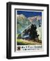 North Coast Limited in the Montana Rockies Poster-Gustav Krollmann-Framed Giclee Print