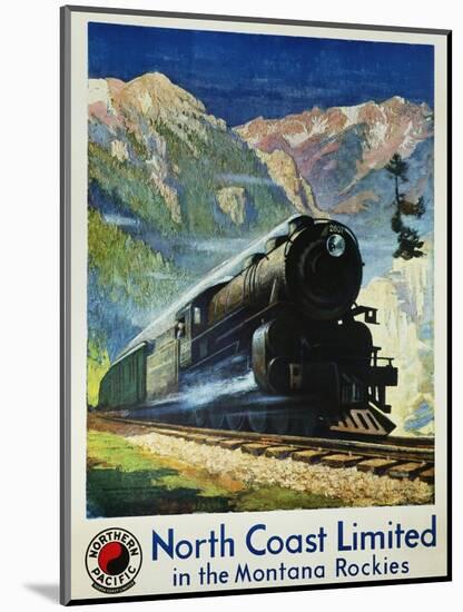 North Coast Limited in the Montana Rockies Poster-Gustav Krollmann-Mounted Giclee Print