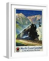 North Coast Limited in the Montana Rockies Poster-Gustav Krollmann-Framed Giclee Print