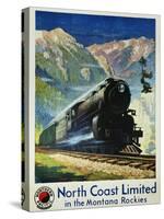 North Coast Limited in the Montana Rockies Poster-Gustav Krollmann-Stretched Canvas