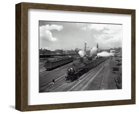 North Coast Limited Leaving Yard, Seattle, 1930-Asahel Curtis-Framed Giclee Print