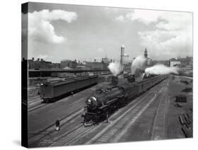 North Coast Limited Leaving Yard, Seattle, 1930-Asahel Curtis-Stretched Canvas