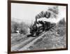 North Coast Limited Railway Train near Tillimook, OR Photograph - Oregon Coast, OR-Lantern Press-Framed Art Print