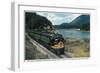 North Coast Limited Streamlining Train - Montana-Lantern Press-Framed Art Print