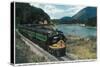 North Coast Limited Streamlining Train - Montana-Lantern Press-Stretched Canvas