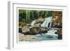 North Conway, New Hampshire - View of Diana's Bath-Lantern Press-Framed Art Print