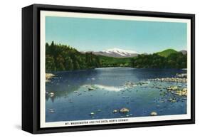North Conway, New Hampshire - View of Mount Washington and the Saco-Lantern Press-Framed Stretched Canvas