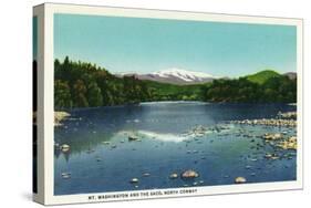 North Conway, New Hampshire - View of Mount Washington and the Saco-Lantern Press-Stretched Canvas