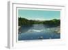 North Conway, New Hampshire - View of Mount Washington and the Saco-Lantern Press-Framed Art Print