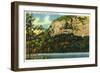 North Conway, New Hampshire - View of the White Horse Ledge and Echo Lake, c.1945-Lantern Press-Framed Art Print