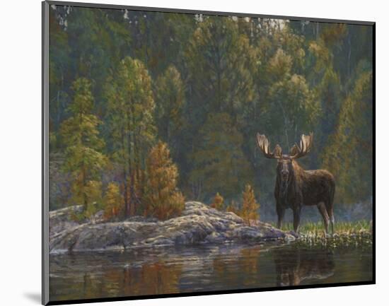 North Country Moose-Bruce Miller-Mounted Giclee Print