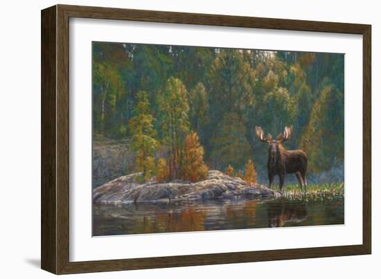 North Country Moose-Bruce Miller-Framed Giclee Print