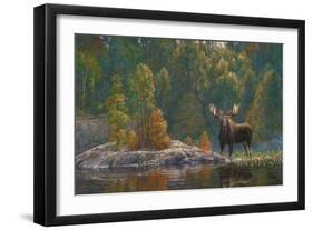 North Country Moose-Bruce Miller-Framed Giclee Print