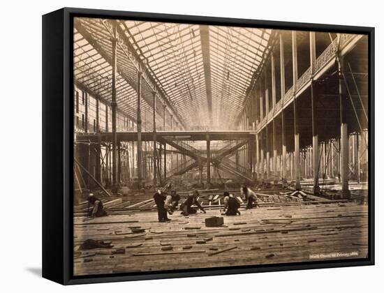 North Court, 21st February, 1862 (B/W Photo)-English Photographer-Framed Stretched Canvas