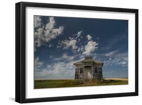 North Dakota, Abandoned Township Hall on the North Dakota Prairie-Judith Zimmerman-Framed Photographic Print