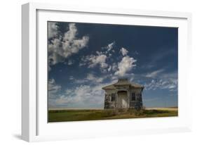 North Dakota, Abandoned Township Hall on the North Dakota Prairie-Judith Zimmerman-Framed Photographic Print