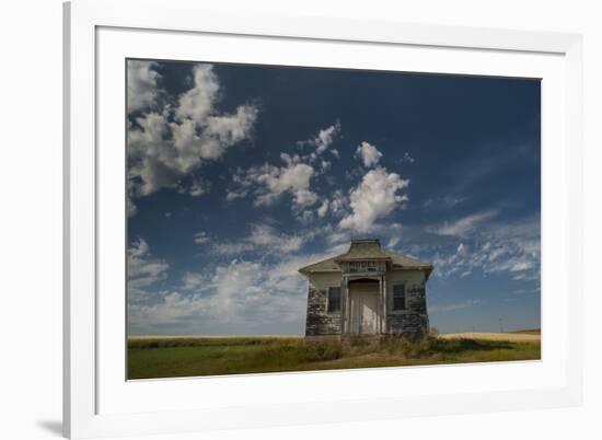 North Dakota, Abandoned Township Hall on the North Dakota Prairie-Judith Zimmerman-Framed Photographic Print