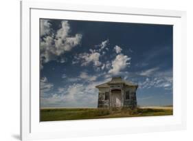 North Dakota, Abandoned Township Hall on the North Dakota Prairie-Judith Zimmerman-Framed Photographic Print