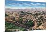 North Dakota, Aerial View of Cedar Canyon from US Hwy 10, Badlands-Lantern Press-Mounted Premium Giclee Print