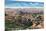 North Dakota, Aerial View of Cedar Canyon from US Hwy 10, Badlands-Lantern Press-Mounted Premium Giclee Print