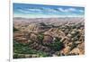 North Dakota, Aerial View of Cedar Canyon from US Hwy 10, Badlands-Lantern Press-Framed Art Print