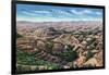 North Dakota, Aerial View of Cedar Canyon from US Hwy 10, Badlands-Lantern Press-Framed Art Print