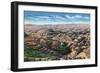 North Dakota, Aerial View of Cedar Canyon from US Hwy 10, Badlands-Lantern Press-Framed Art Print