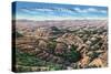 North Dakota, Aerial View of Cedar Canyon from US Hwy 10, Badlands-Lantern Press-Stretched Canvas