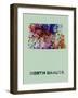 North Dakota Color Splatter Map-NaxArt-Framed Art Print