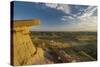 North Dakota, Overlooking an Eroded Prairie from an Erosion Formation-Judith Zimmerman-Stretched Canvas