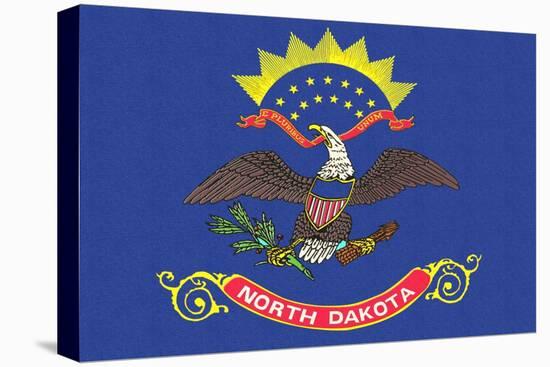 North Dakota State Flag-Lantern Press-Stretched Canvas