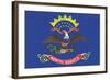 North Dakota State Flag-Lantern Press-Framed Art Print