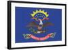 North Dakota State Flag-Lantern Press-Framed Art Print