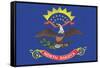 North Dakota State Flag-Lantern Press-Framed Stretched Canvas